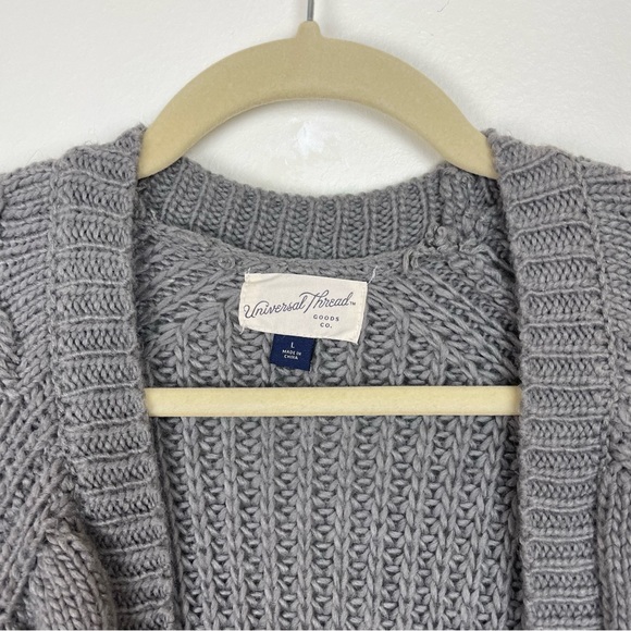 Universal Thread Grey Cable Cardigan - Picture 4 of 6